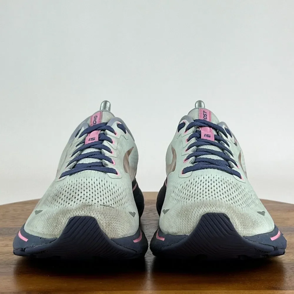 Womens Brooks‎ Ghost 15 Blue Athletic Running Shoes Sneakers Size 10 B GUC